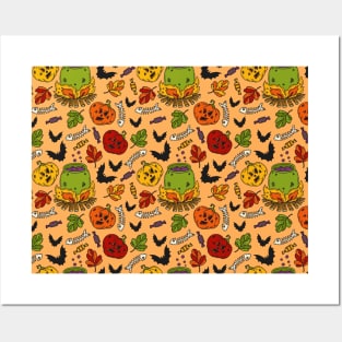 Halloween wood fire Posters and Art